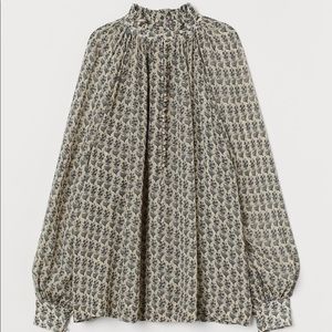 H&M SABYASACHI PATTERNED CHIFFON BLOUSE NWT